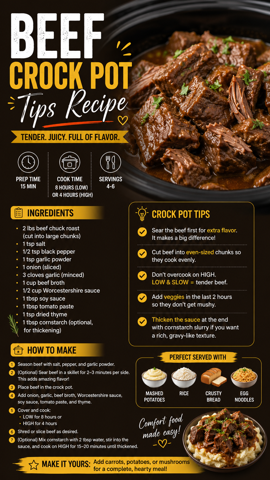 Beef Crock Pot Tips Recipe