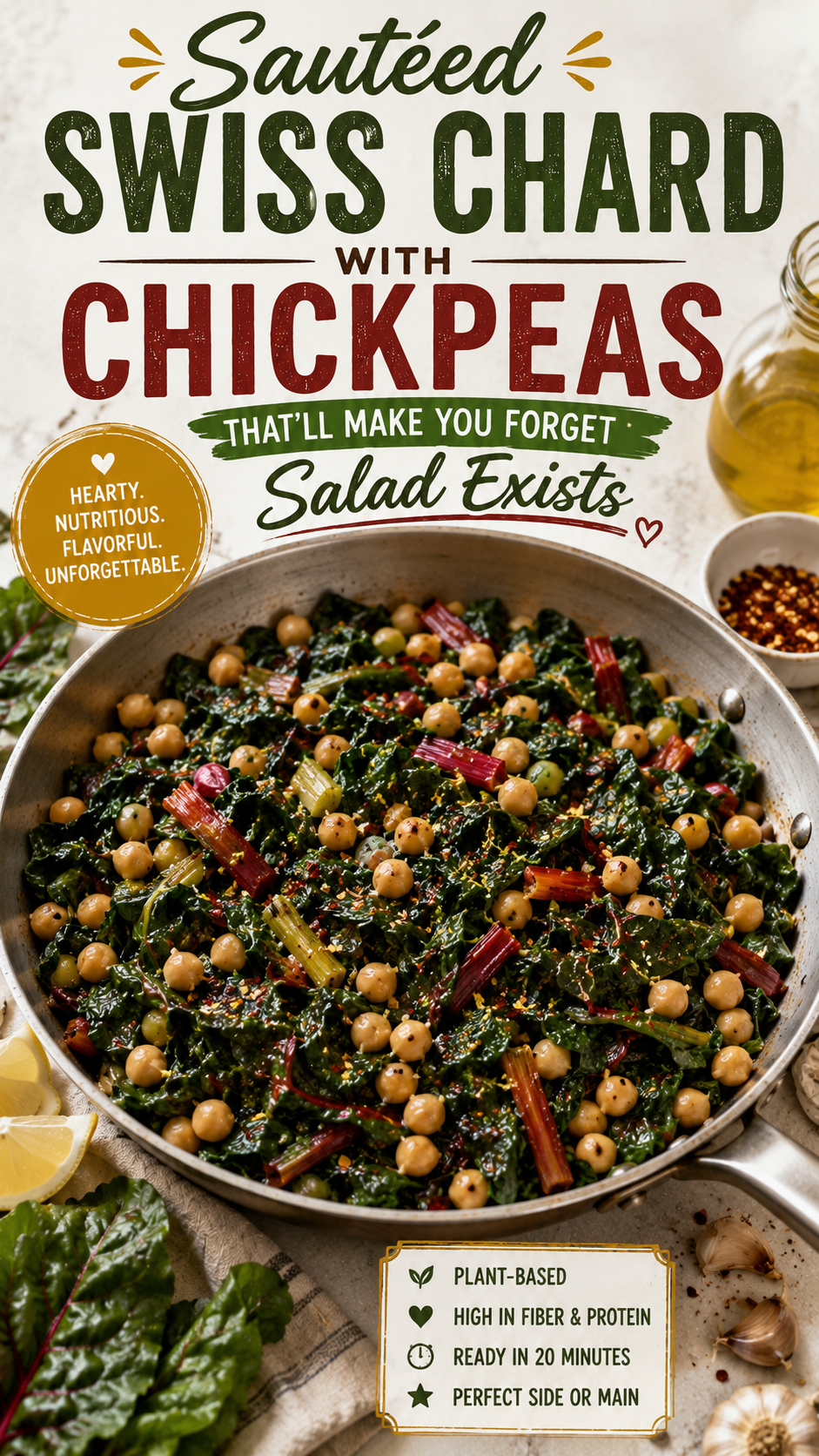 Sautéed Swiss Chard with Chickpeas Recipe