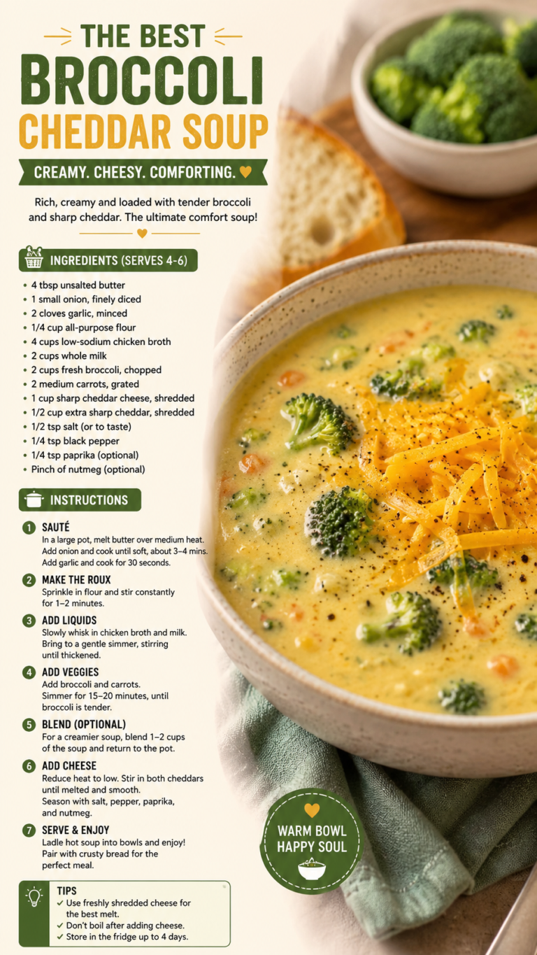 The Best Broccoli Cheddar Soup Recipe